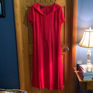 Sailor Collar Red Dress
